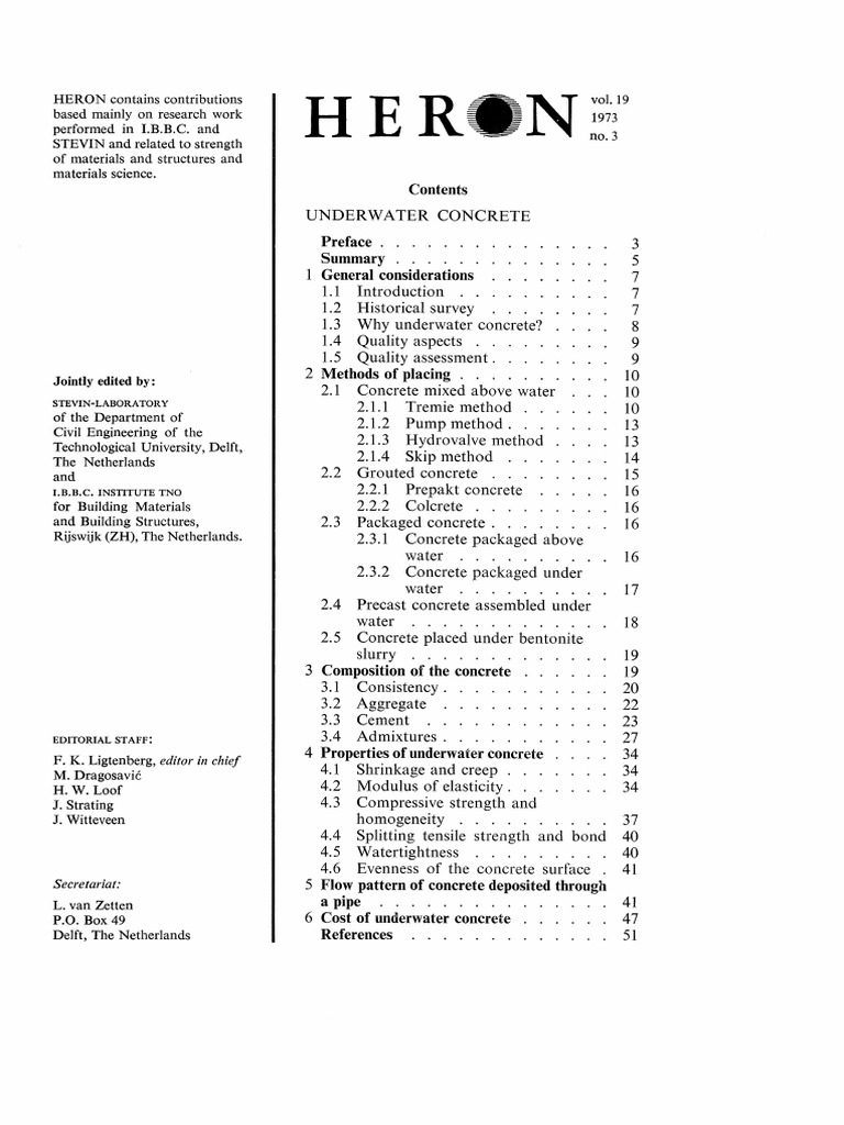 Underwater Concrete HERON PDF PDF