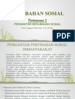 Perubahan Sosial Pertemuan 2 Pengantar Perubahan Sosial