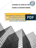 Comparación de Moledo de Acreditación de Ebr y Educación Superior PDF