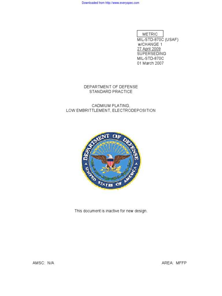 Mil STD 870C - Change 1 PDF | PDF | Specification (Technical Standard ...