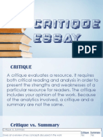 Critique Essay PDF