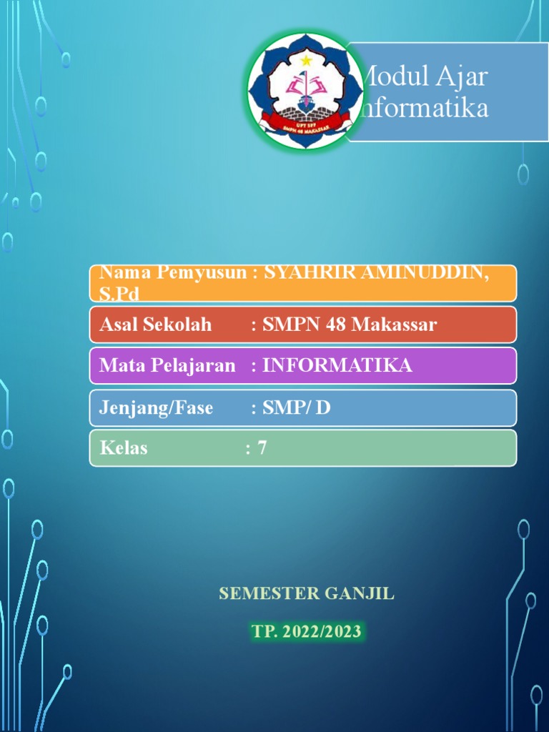 Modul Ajar Informatika Kelas 7 Semester 1 | PDF | Komputer