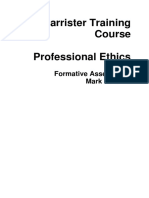 Professional Ethics Formative Mark Scheme 090921