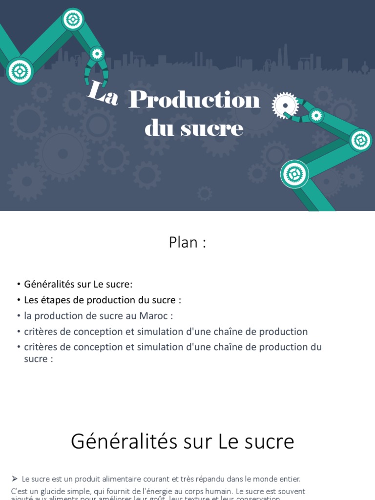 Production de sucre au Maroc : étapes clés | PDF | Sucre | Régime et ...