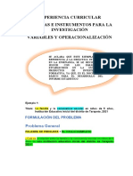 Variables y Operacionalización