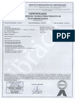 Certificado de Conformidade Tecnica