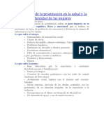 El Impacto de La Prostitución en La Salud y La Identidad de Las Mujeres