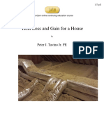 Heat Loss and Gain For A House: Peter J. Tavino Jr. PE