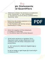 Logic Statements and Quantifiers Quiz and Answer Key