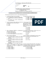 Documents & Calculatrices Ne Sont Pas Autorisés: Contrôle Réseaux, Durée 10 Minutes