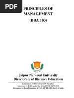 BBA - JNU - 103 Principles of Management PDF