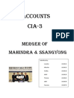 Accounts CIA-3: Merger of Mahindra & Ssangyong