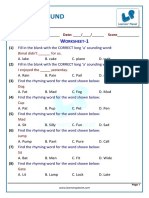 Sound Worksheets MCQ