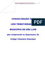 Consolidação Das Leis Tributárias Do Município de São Luís