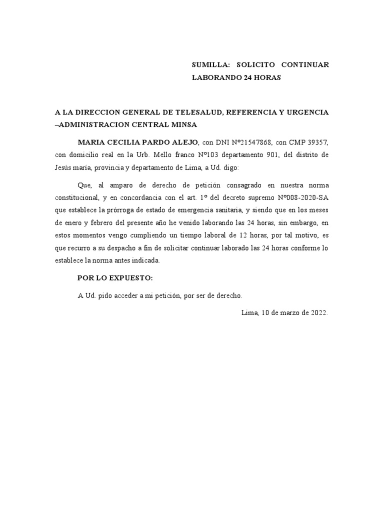 Sumilla Decreto Supremo | PDF
