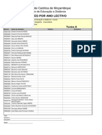 Lista de Estudantes Geografia