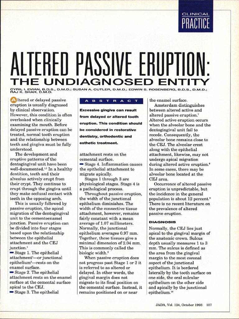 10 altered passive eruption the undiagnosed entity download free