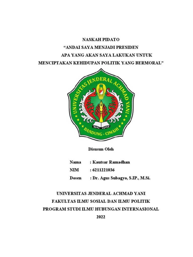 Teks Pidato Andai Aku Menjadi Presiden PDF