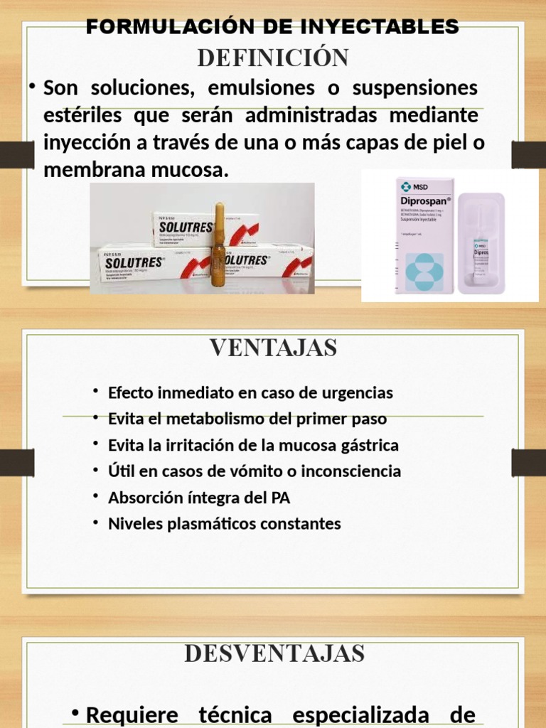 14°clase Inyectables | PDF | Medicamentos con receta | Esterilización ...