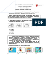 Prueba 1ero Basico 2022