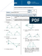 Ejercicios Sobre Triángulos - Congruencia PDF