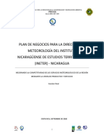 Plan de Negocios para La Dirección de Meteorología Del Instituto Nicaragüense de Estudios Territoriales (Ineter) Nicaragua