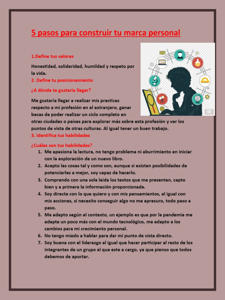 Construye tu marca personal en 5 pasos | PDF
