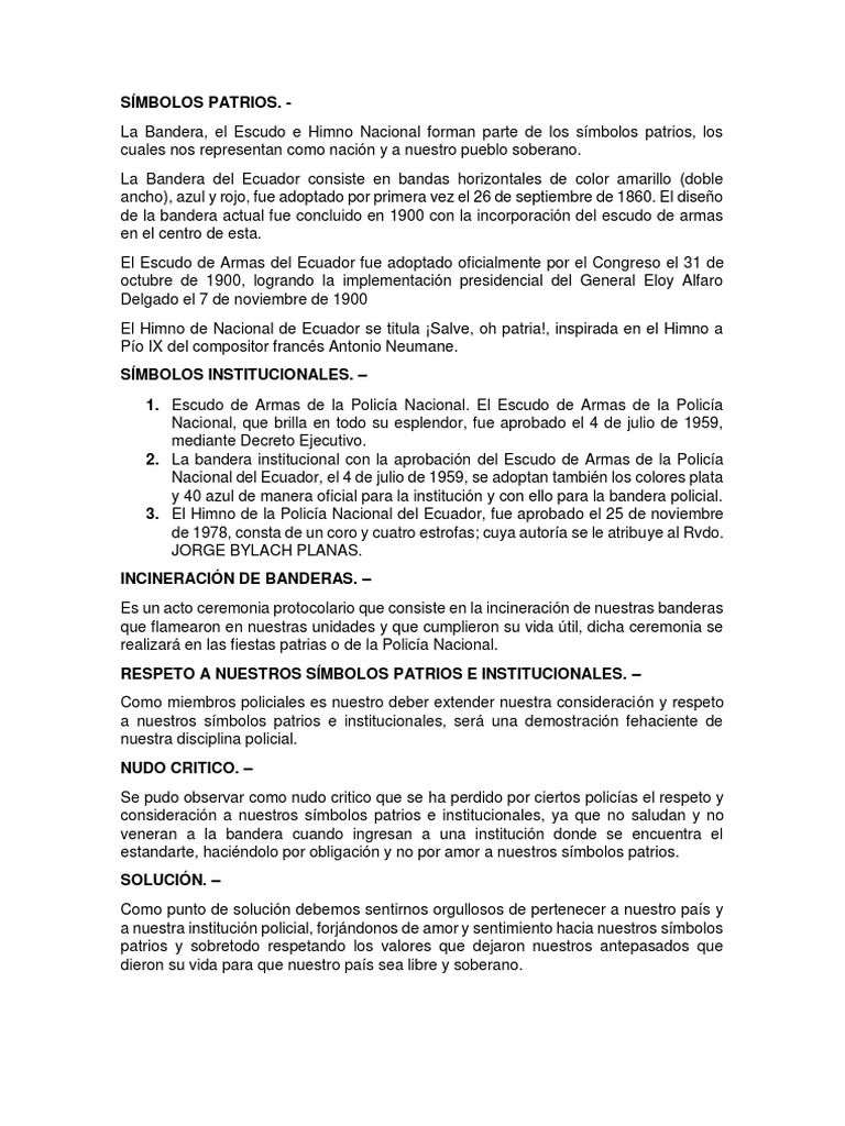 Símbolos Patrios PDF | PDF | Los símbolos | Símbolos nacionales