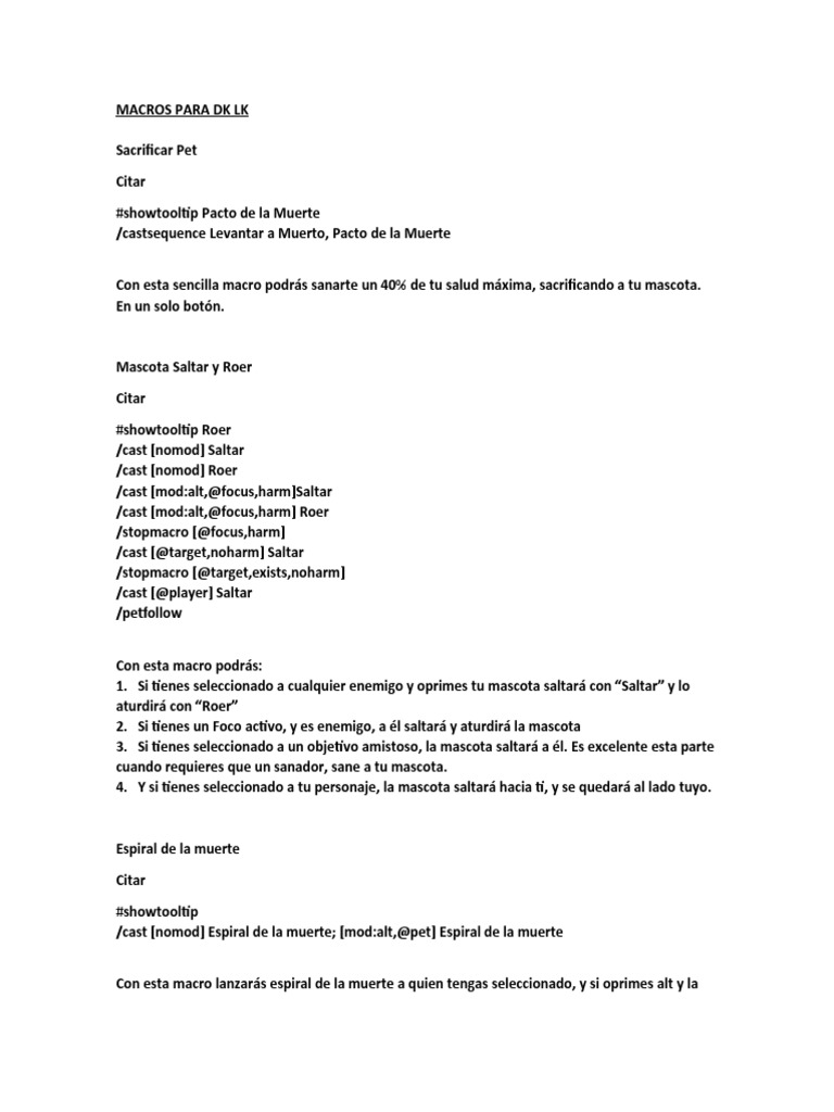 Macros para dk lk pdf