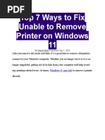 Top 7 Ways To Fix Unable To Remove Printer On Windows 11