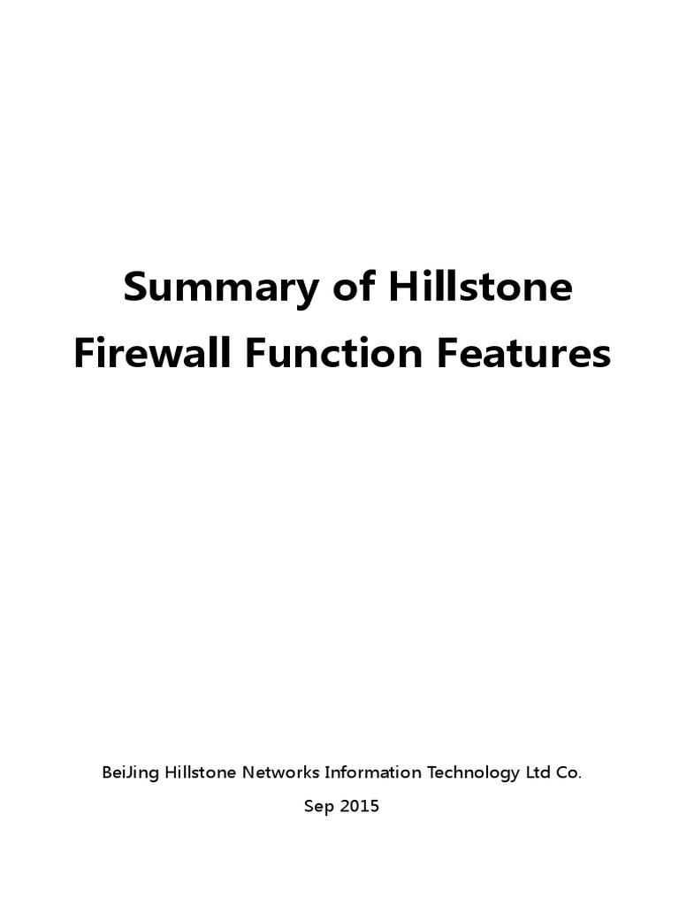 HillstoneFeatureFunctionsSummary PDF Ip Address Computer Network