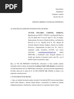 Medida Cautelar Anticipada Letra de Cambio