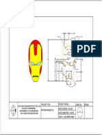 Iron Man Helmet 2D Drawing Details