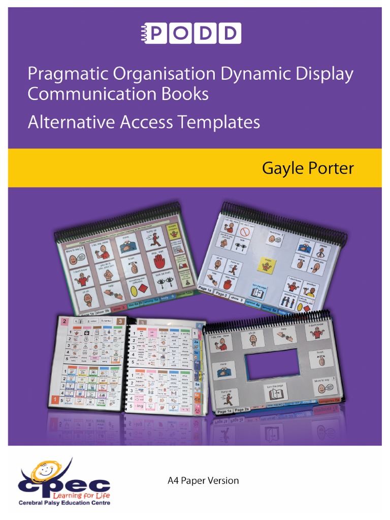 Instruction Manual For PODD Communication Books Printable Book AA PDF ...