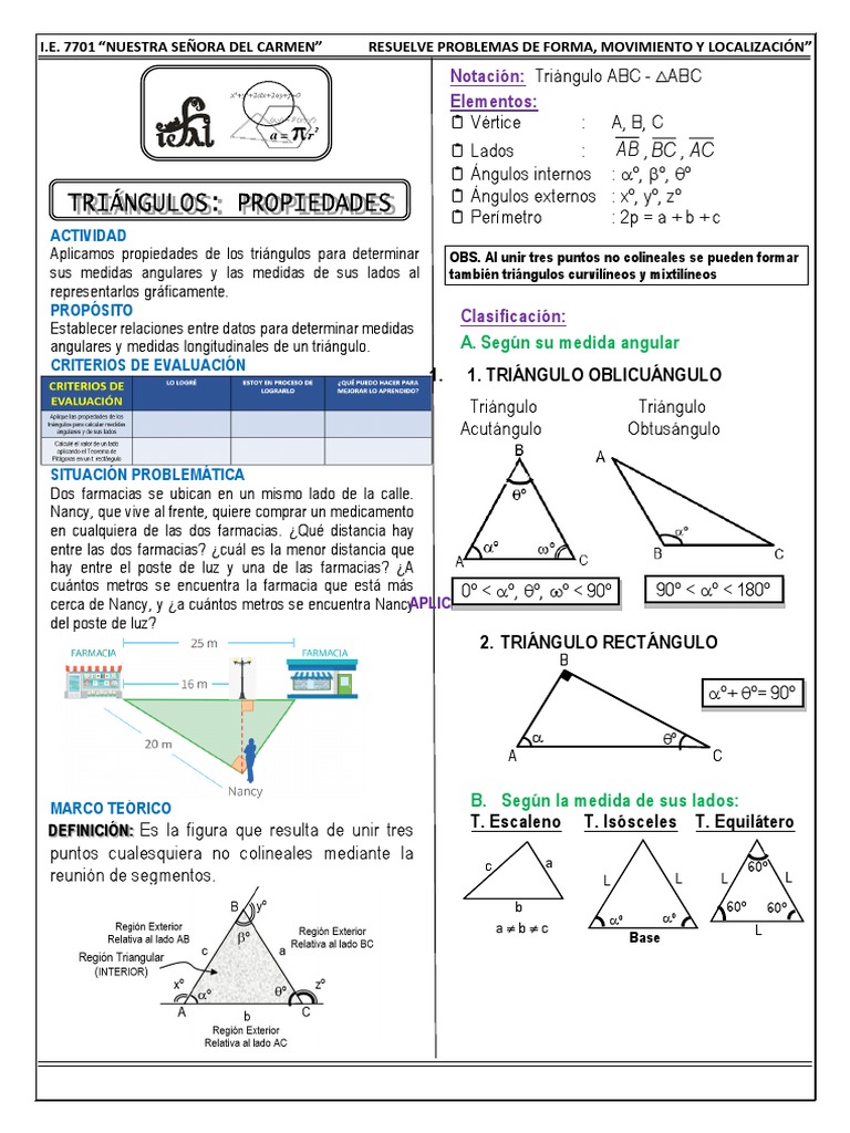 Problemas de Triángulos y Medidas | PDF | Triángulo | Objetos matemáticos