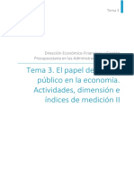 Tema 3. El Papel Del Sector Público en La Economía. Actividades Dimensión e Índices de Medición II PDF