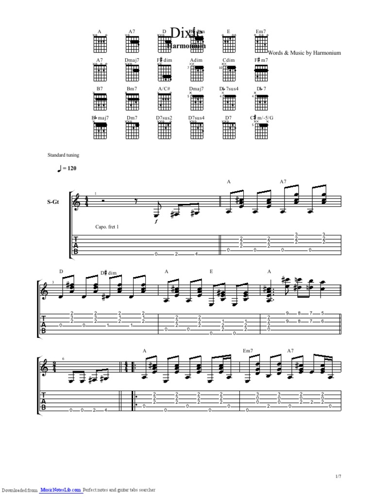 Harmonium Dixie PDF PDF Guitar Family Instruments Celtic Musical Instruments