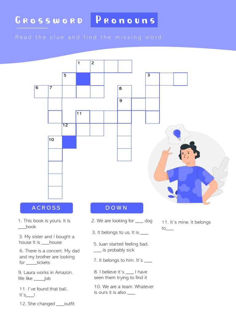 Crossword Pronoums PDF