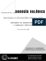 Neuropedagogía Valórica Aplicada A La Educación Parvularia