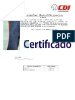 Certificado de conclusão de curso de soldador industrial