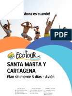 Santa Marta y Cartagena Plan Sin Mente 5 Días Avión