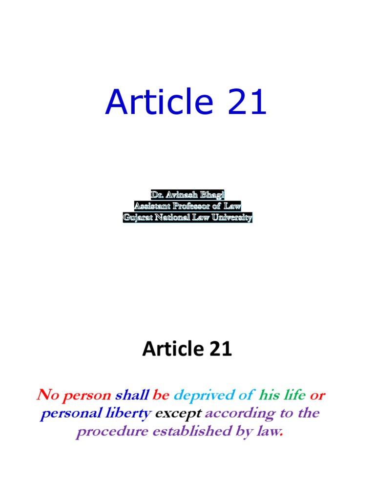 Article 21 pdf due process clause due process