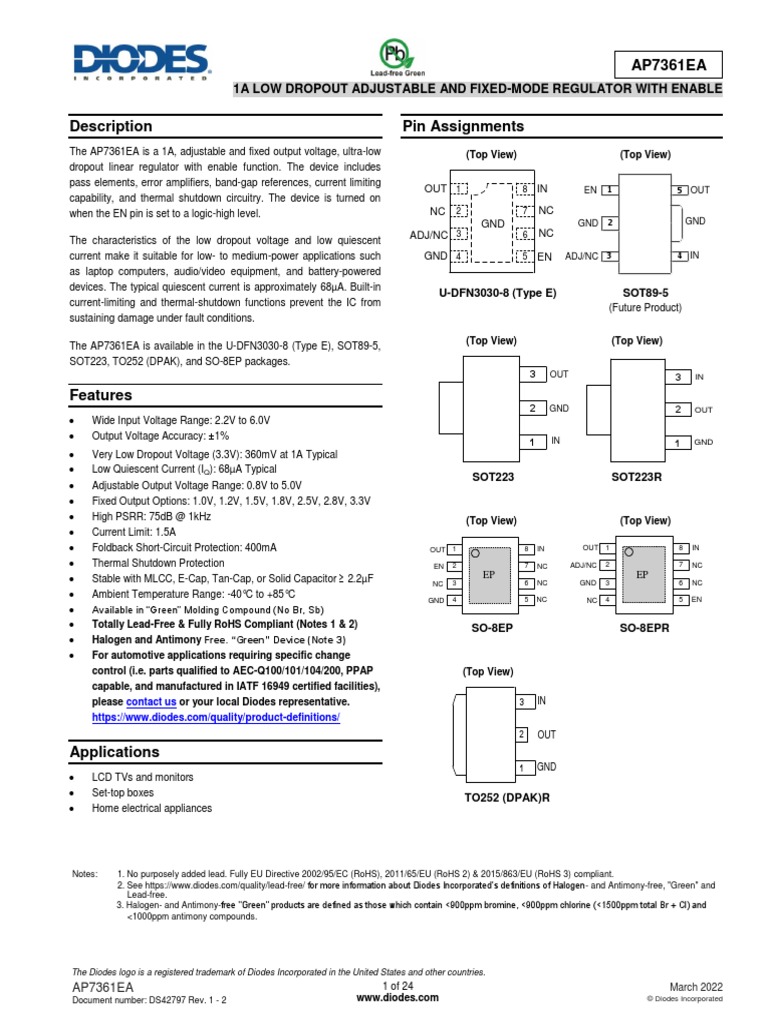 Ap7361ea PDF | PDF