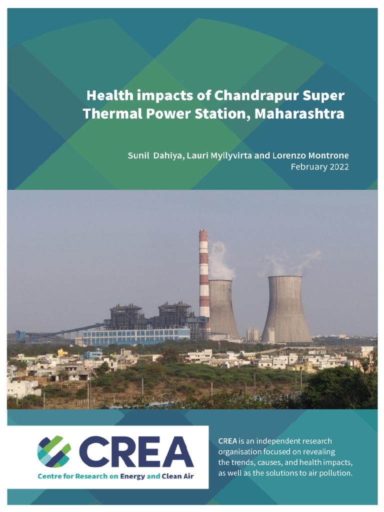 Health Impacts of Chandrapur Uper Thermal Power Station Maharashtra PDF Air Pollution