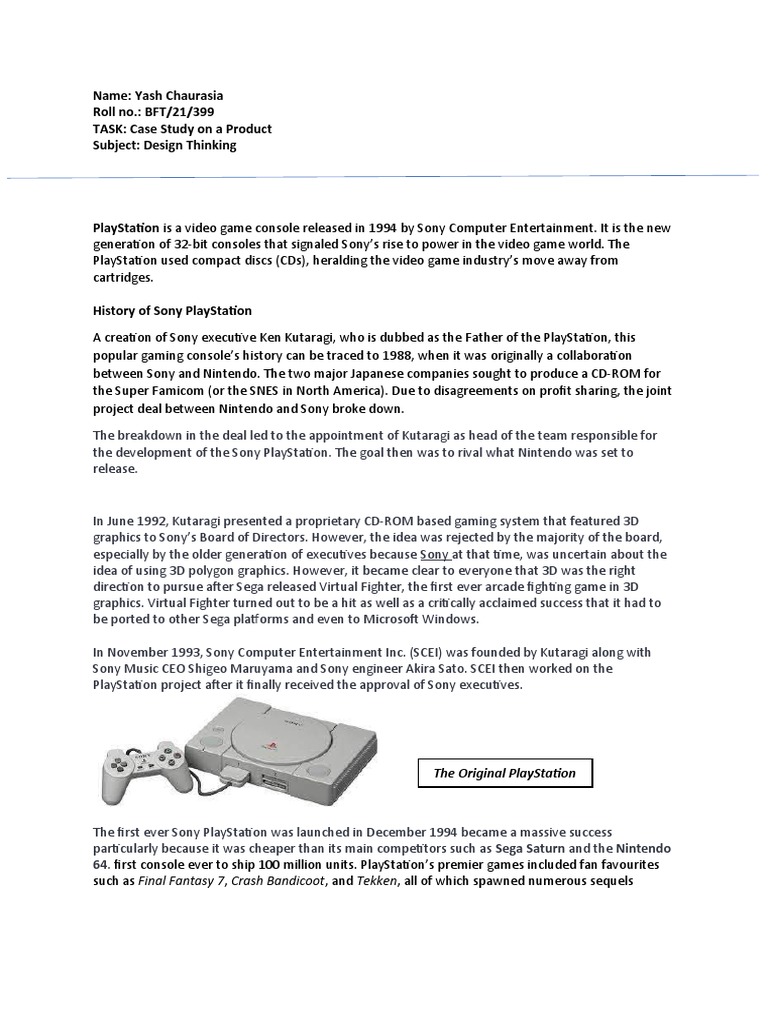 Evolution of Sony PlayStation | PDF | Games & Activities | Computers