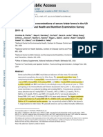 Folate Status and Concentrations of Serum Folate Forms in The US PDF
