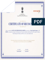 Indian government startup certificate recognition waste management others