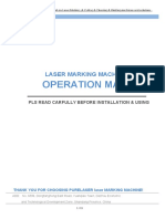 General Operation Manual and Precaution of Laser Marking Machine