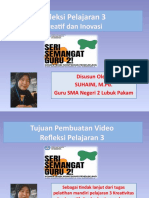 Refleksi Pelajaran 3 Kreativitas Dan Inovasi