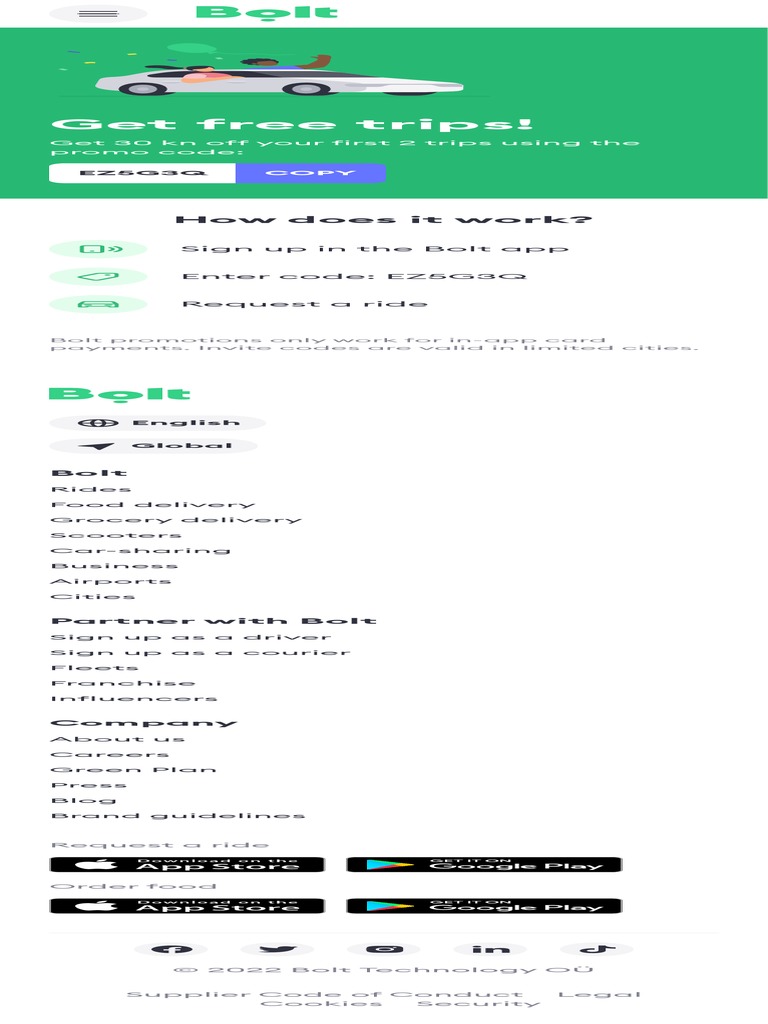 Bolt Get A Bolt Promo Code! PDF | PDF | Technology & Engineering